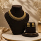 Celestial Cascade Gold-Plated Necklace Set with Matching Earrings