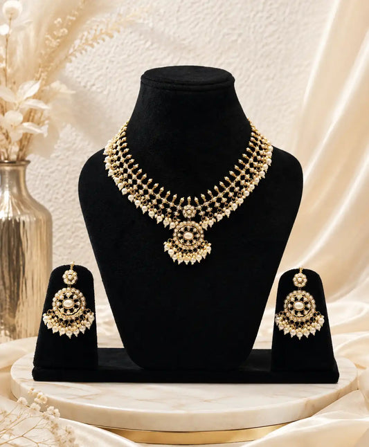 Noor Pearl Kundan Choker Set