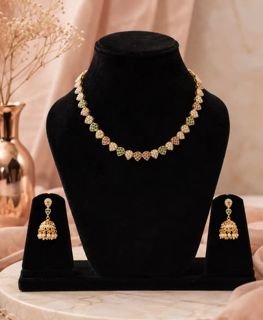 Meher Heart Kundan Necklace Set