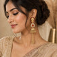 Royal Ruby Jhumka Tassel Earrings