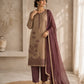 Cocoa Elegance Designer Unstitched Suit Set
