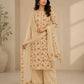 Ivory Petals Floral Unstitched Suit Set