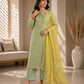 Lime Blossom Embroidered Unstitched Suit Set