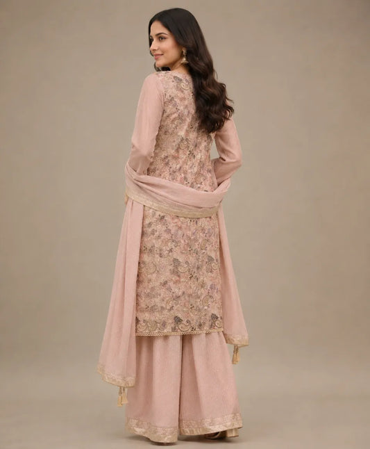 Blush Elegance Embroidered Unstitched Suit Set