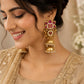 Ruby Pearl Double Jhumka Earrings