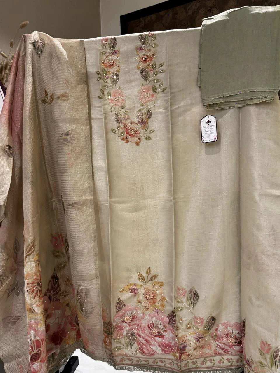 Designer Embroidered Jamdani Suit