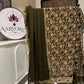 Olive Green Floral Embroidered Suit Set
