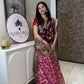 Gulnaar Heritage Floral Banarasi Lehenga with Dupatta