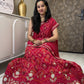 Red Traditional Rajasthani Bandhni Lehenga