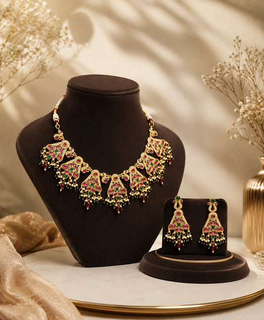 Meher Polki-Inspired Heritage Necklace Set